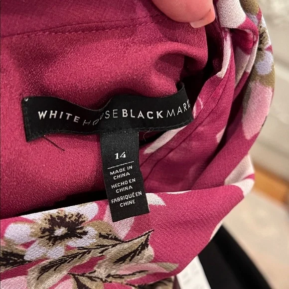 White House Black Market Burgundy Floral Midi Dress, Sleeveless, NWT, 14 - Picture 7 of 9
